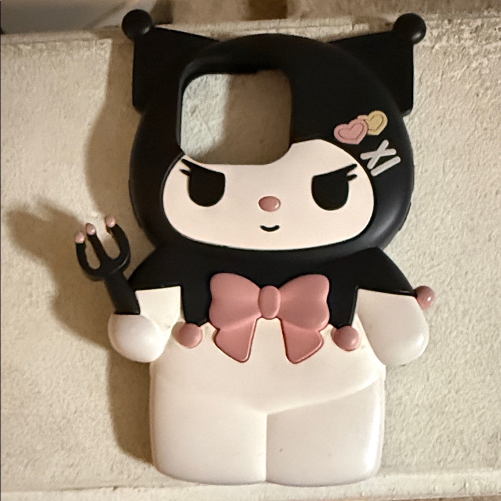 Cute Black and Pink Character Phone Case